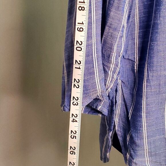 JENNIFER & GRACE, Beach Tunic  blue with white stripes size L - Picture 7 of 13